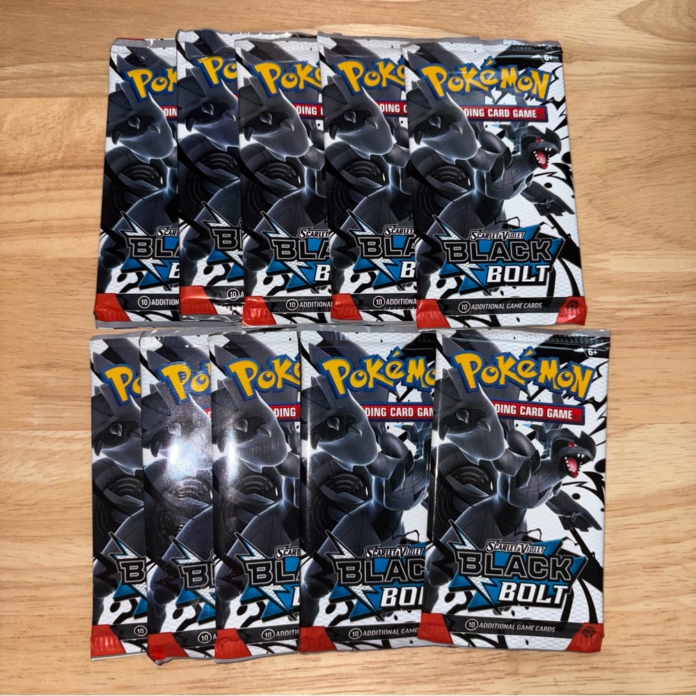 Pokémon Black Bolt Booster Packs x 10